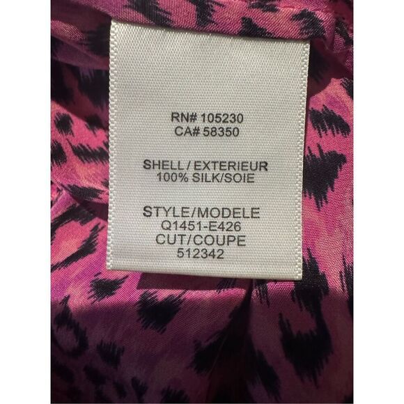 Equipment Femme Layla pink leopard silk camisole size medium pink black - Picture 5 of 6